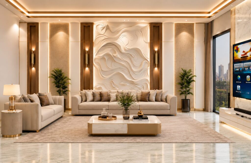 We design luxurious residential, commercial and office interiors with premium materials and flawless execution across Bangladesh.